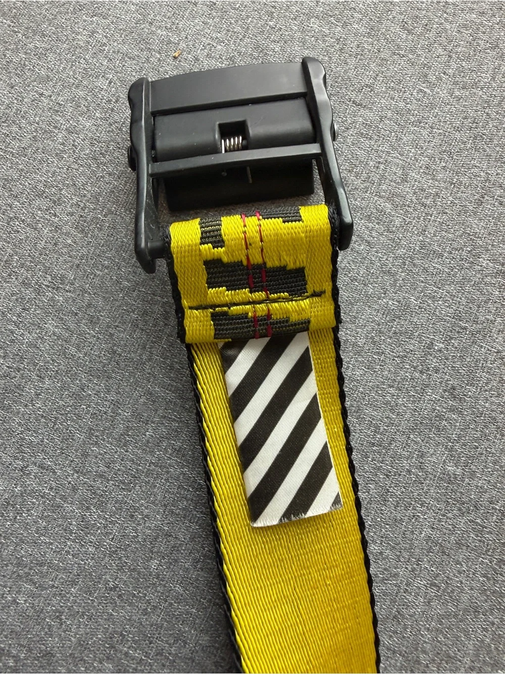 Off-White Yellow Industrial Logo Webbing Belt